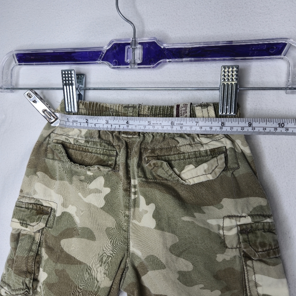 Children's Place Kids Camouflage Cargo Bottoms Elastic Waist Size 6 To 9 Months - Picture 3 of 6